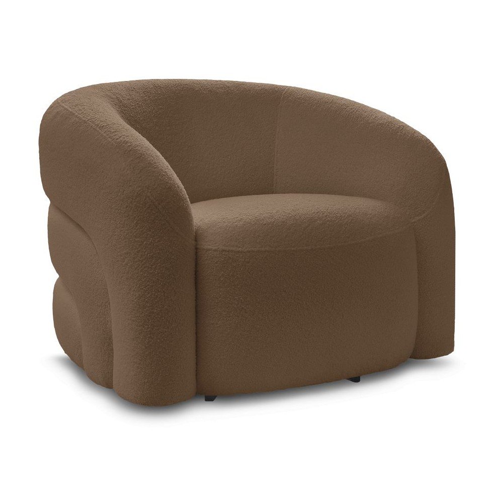 Barna forgó buklé fotel Elina – Bobochic Paris