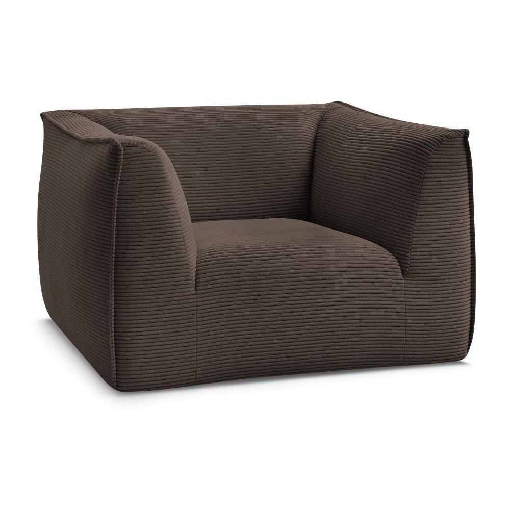 Barna kordbársony fotel Giorgia – Bobochic Paris