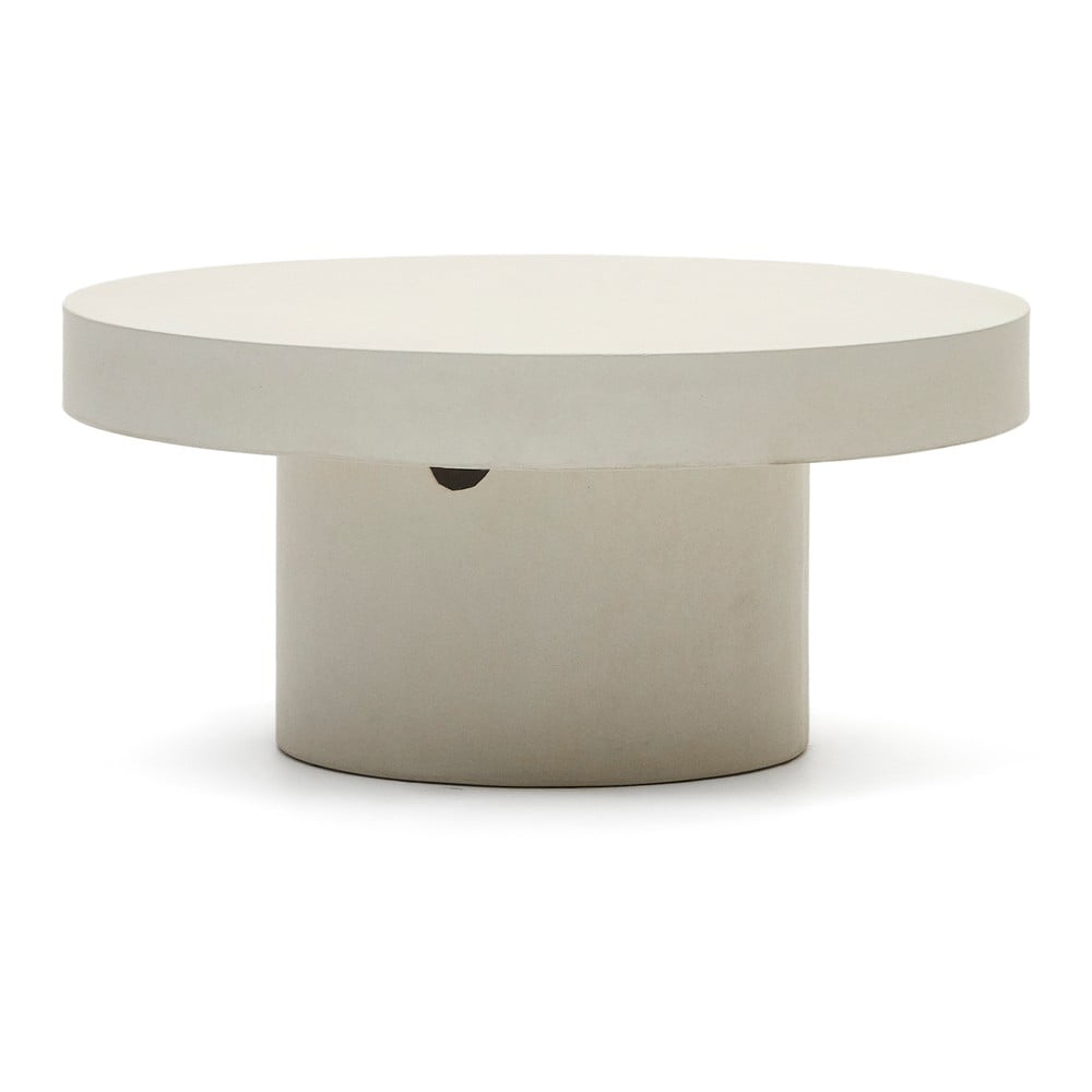 Beton kerek kerti dohányzóasztal ø 90 cm Aiguablava – Kave Home