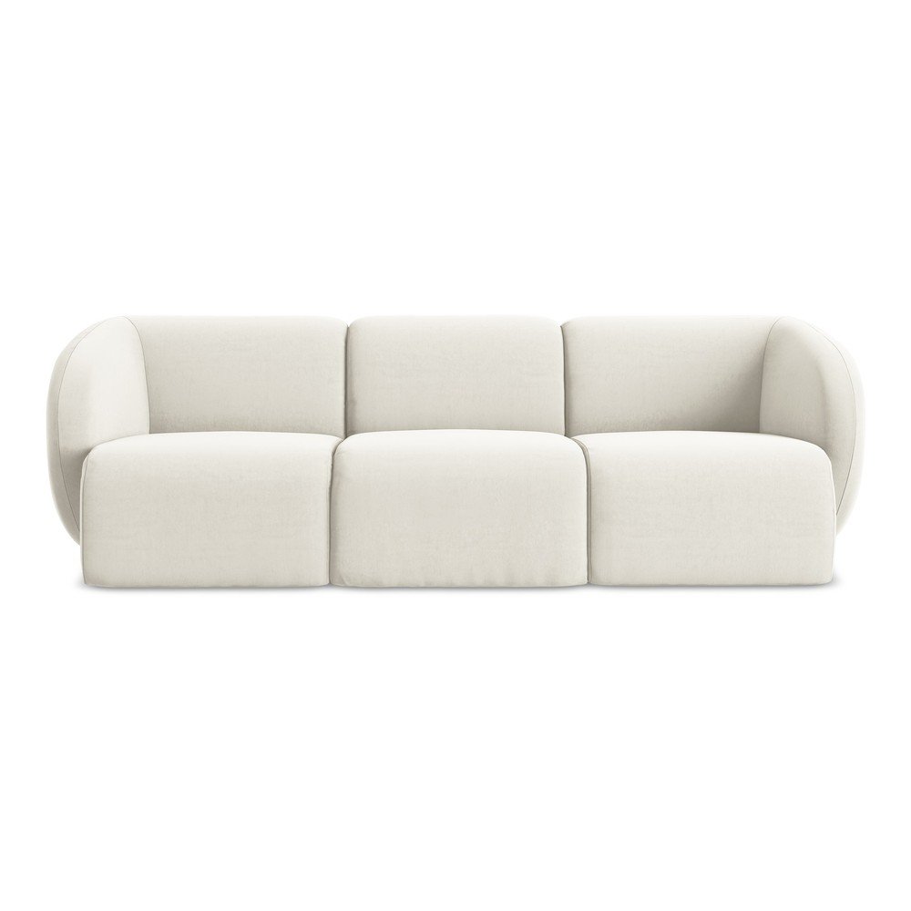 Bézs bársony kanapé 244 cm Lani – Makamii