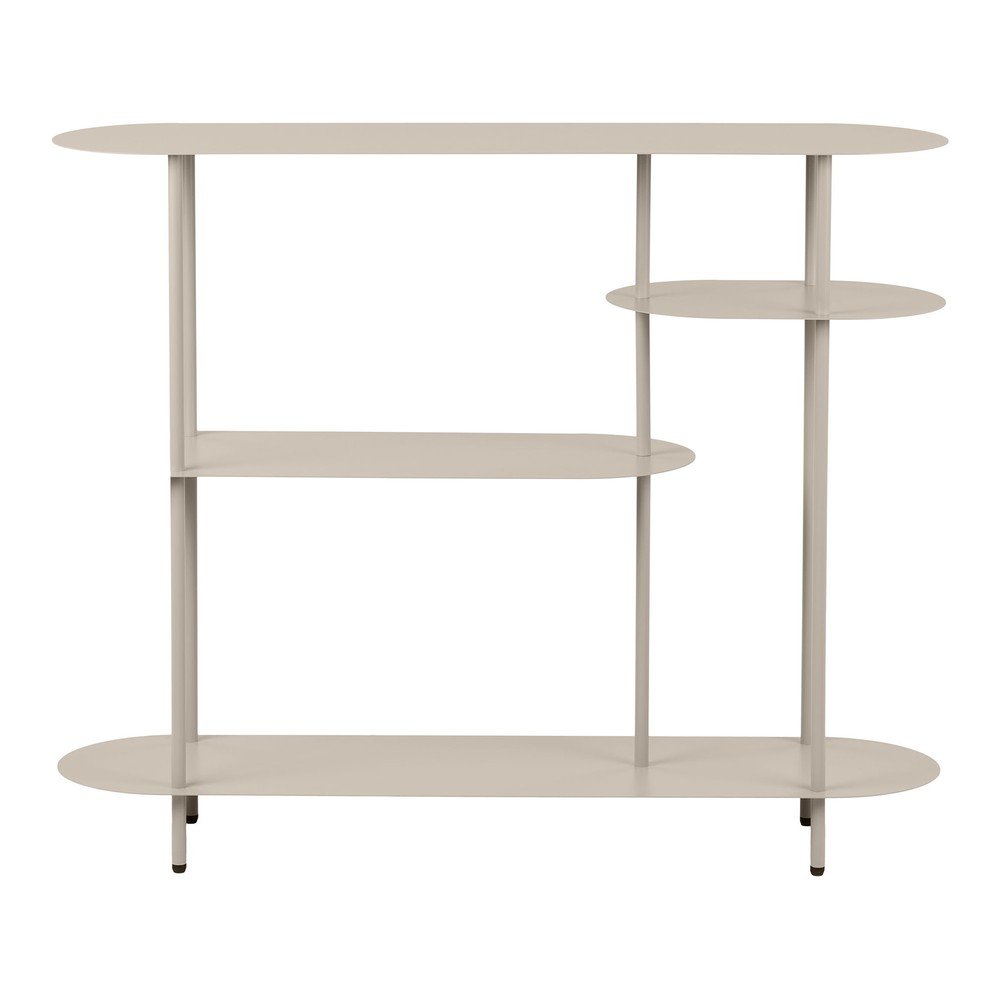 Bézs fém polcos állvány 118x97x31 cm Rieti – House Nordic