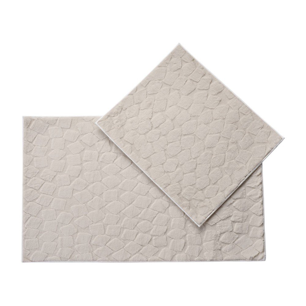 Bézs fürdőszobai kilépő szett 2 db-os 60x100 cm Rabbit – Foutastic