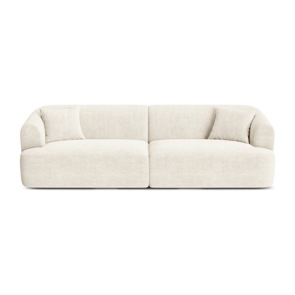 Bézs kordbársony kanapé 255 cm Campi – Cosmopolitan Design