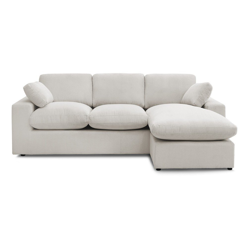 Bézs kordbársony sarokkanapé Belair – Bobochic Paris