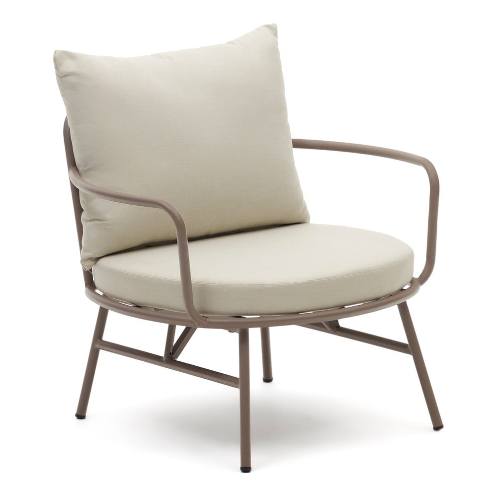 Bézs-mályvaszínű fém kerti fotel Bramant – Kave Home