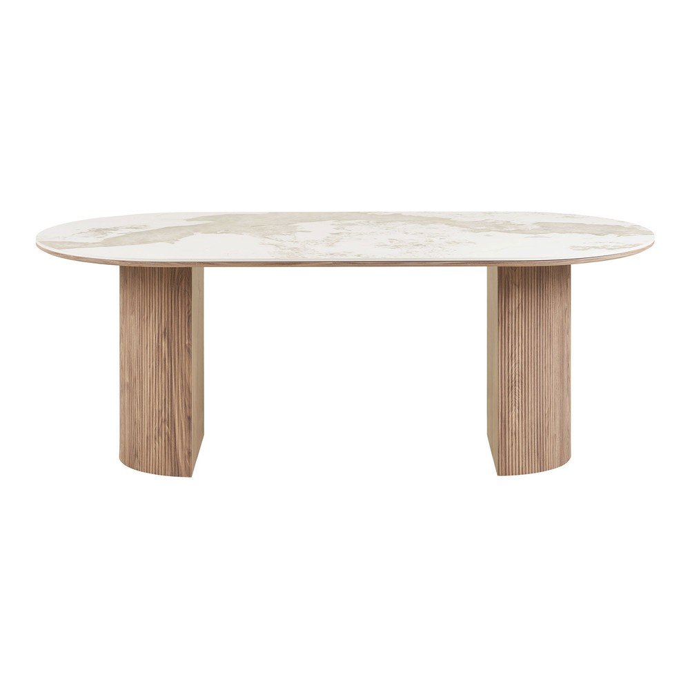 Étkezőasztal márvány dekoros asztallappal 100x210 cm Athens – House Nordic