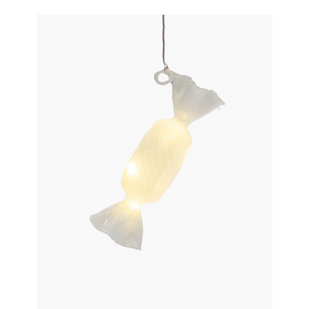 Fehér függő karácsonyi fénydekoráció ø 1