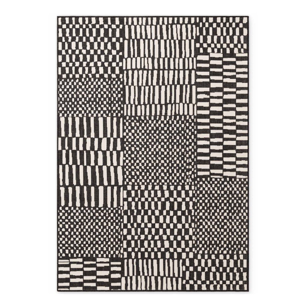 Fekete-krémszínű kültéri-beltéri szőnyeg 200x300 cm Haringey Barkham – Ted Baker