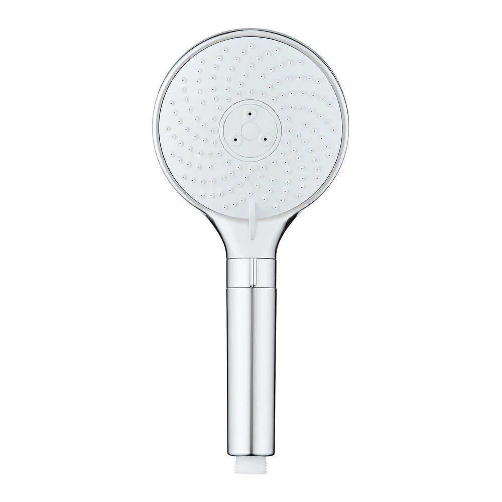 Fényes ezüstszínű műanyag zuhanyfej ø 12 cm Water Saving – Wenko