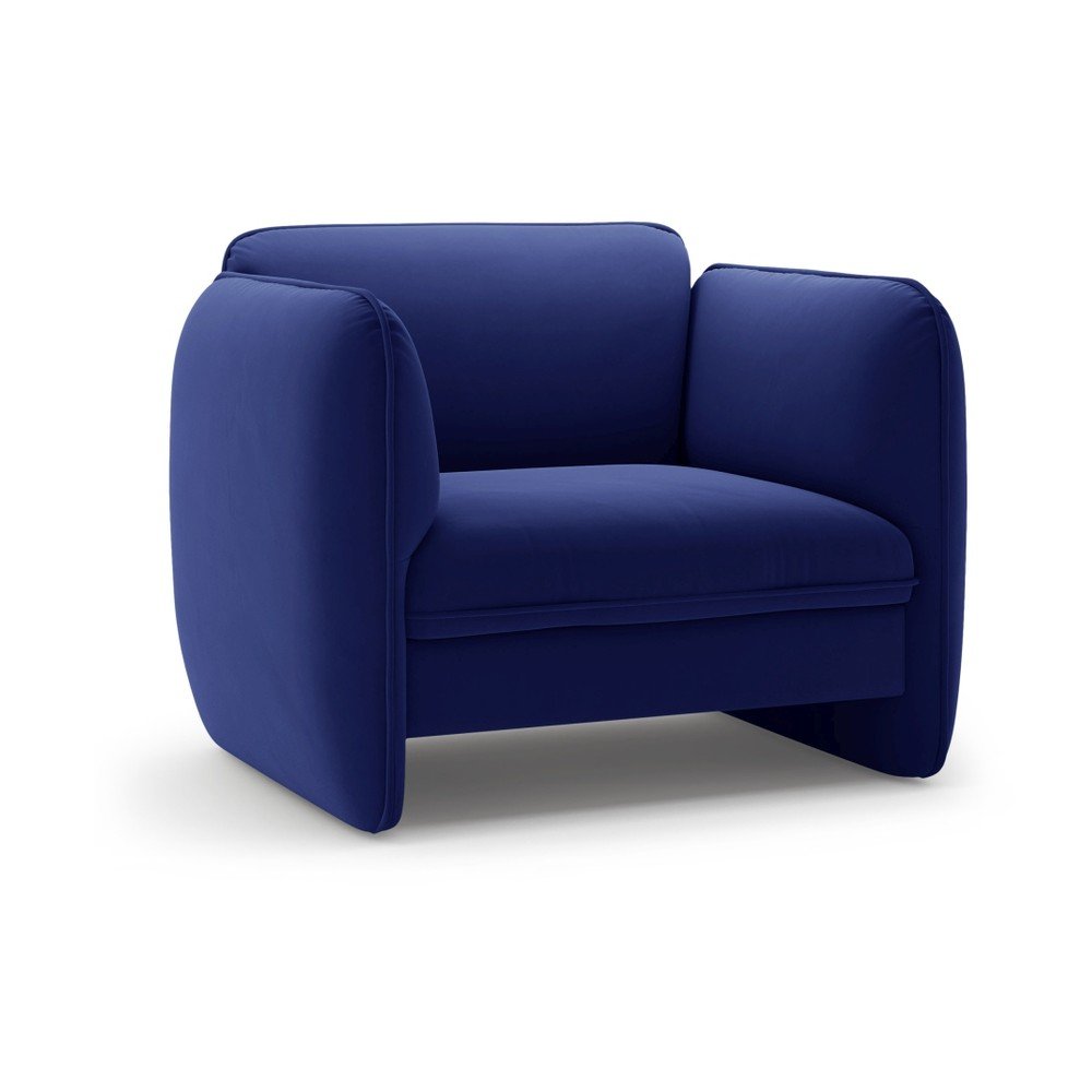 Kék bársony fotel Georgia – Micadoni