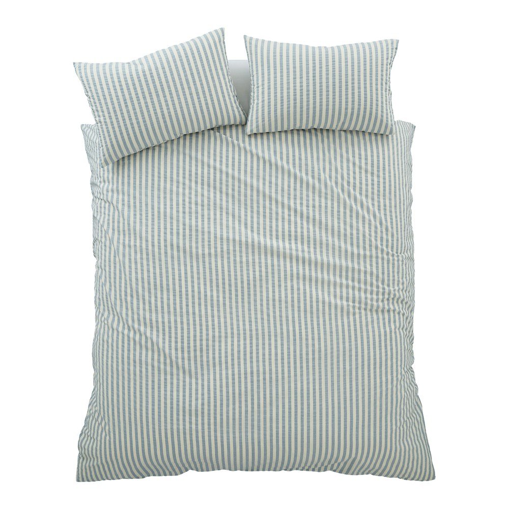 Kék egyszemélyes ágyneműhuzat 135x200 cm Cotton Rich Woven Stripe – Pineapple Elephant