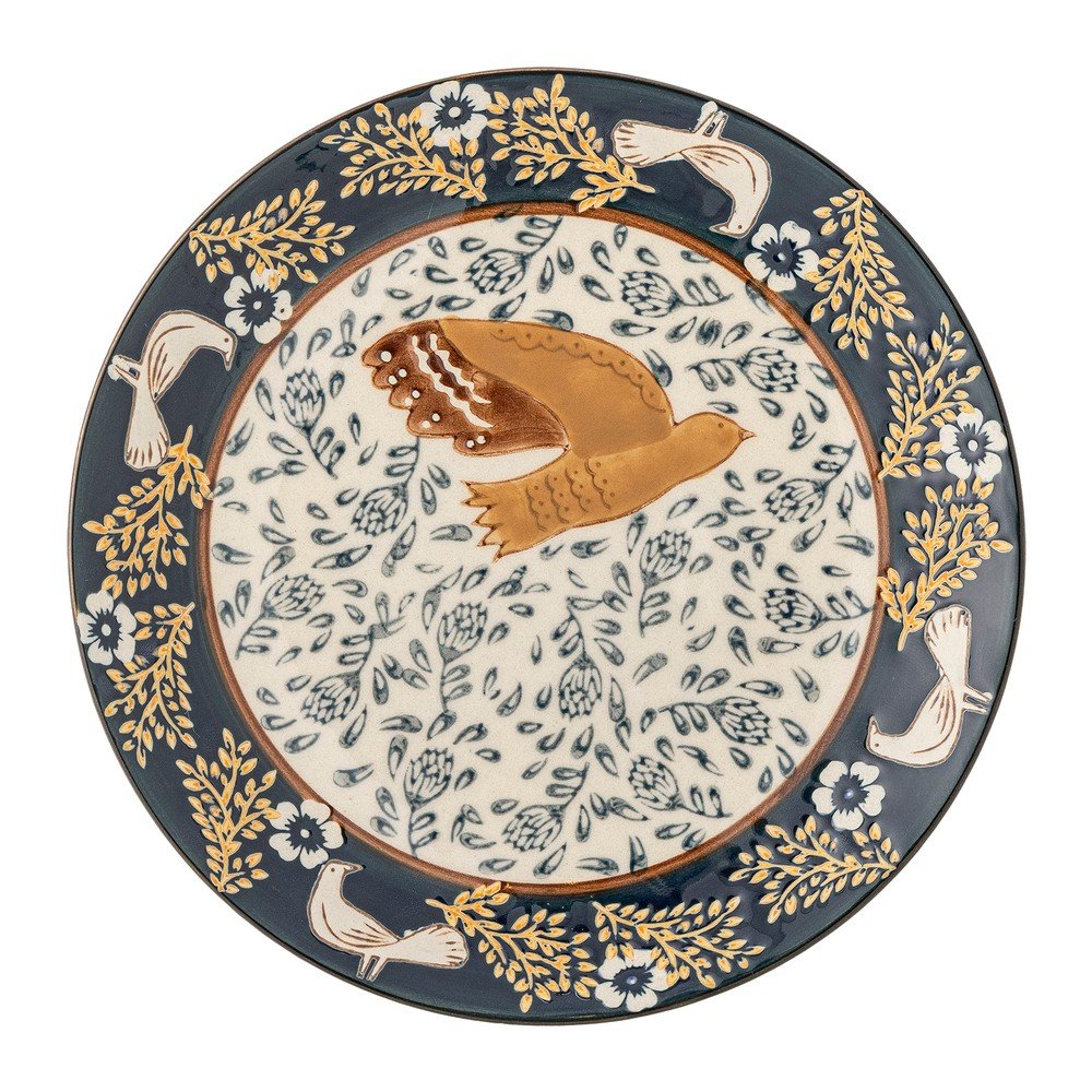 Kék kőedény desszertes tányér ø 16 cm Hezha – Bloomingville