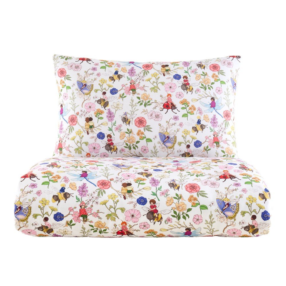 Kétszemélyes háromrészes pamut gyerek ágyneműhuzat 200x200 cm Garden Friends – Belle & Boo