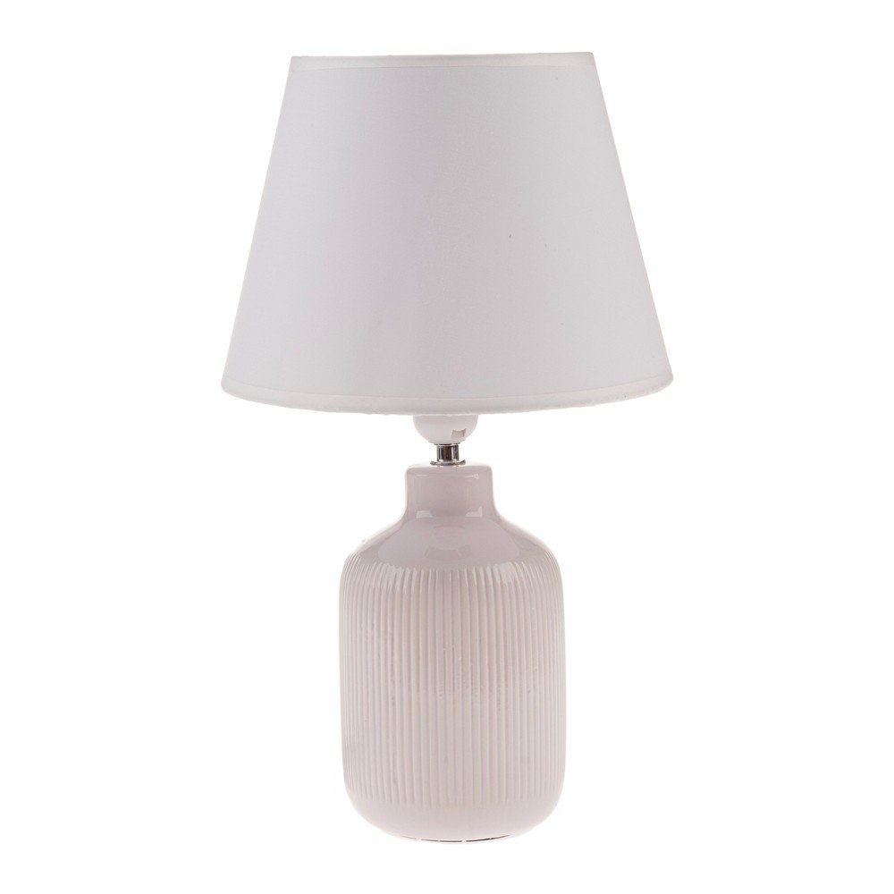Krémszínű asztali lámpa textil búrával (magasság 41 cm) – Dakls