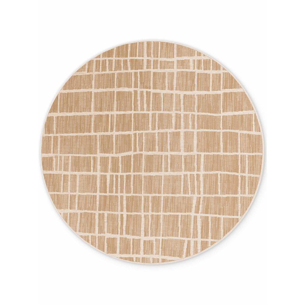 Krémszínű-natúr színű kerek kültéri-beltéri szőnyeg ø 160 cm Haringey Crouch – Ted Baker