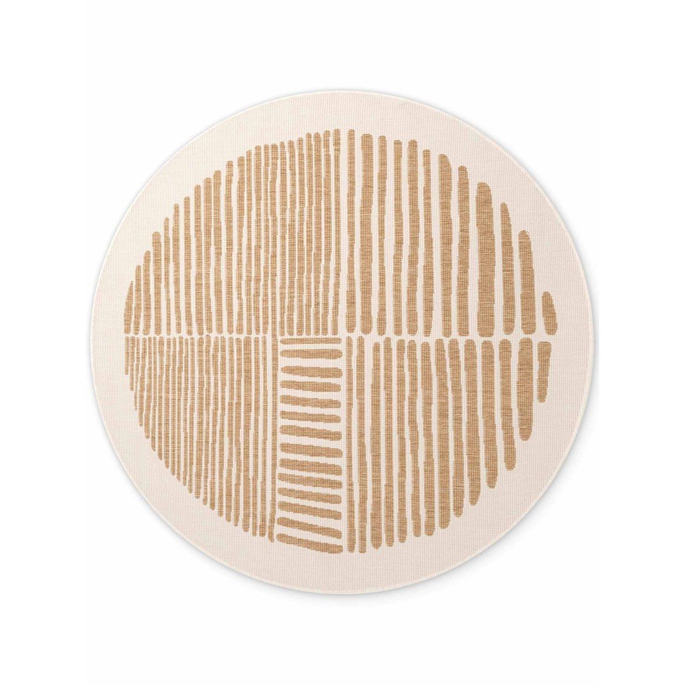 Krémszínű-natúr színű kerek kültéri-beltéri szőnyeg ø 200 cm Haringey Bounds – Ted Baker