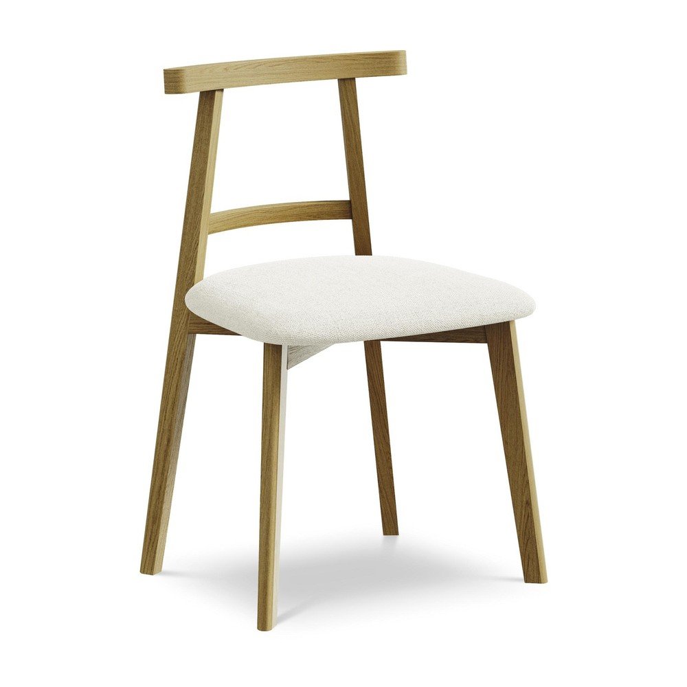 Krémszínű tömörfa étkezőszék Ohelo – Makamii