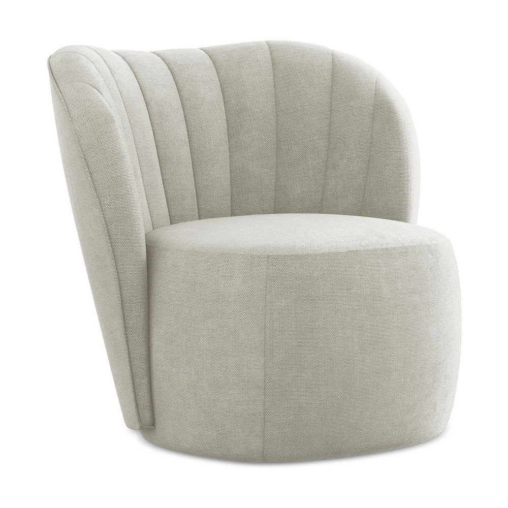 Krémszínű zsenília fotel Keloa – Makamii