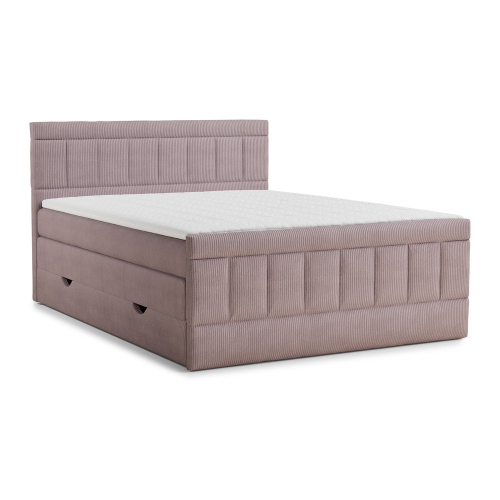 Lila ágyneműtartós boxspring ágy 180x200 cm Caya – Maison de Rêve