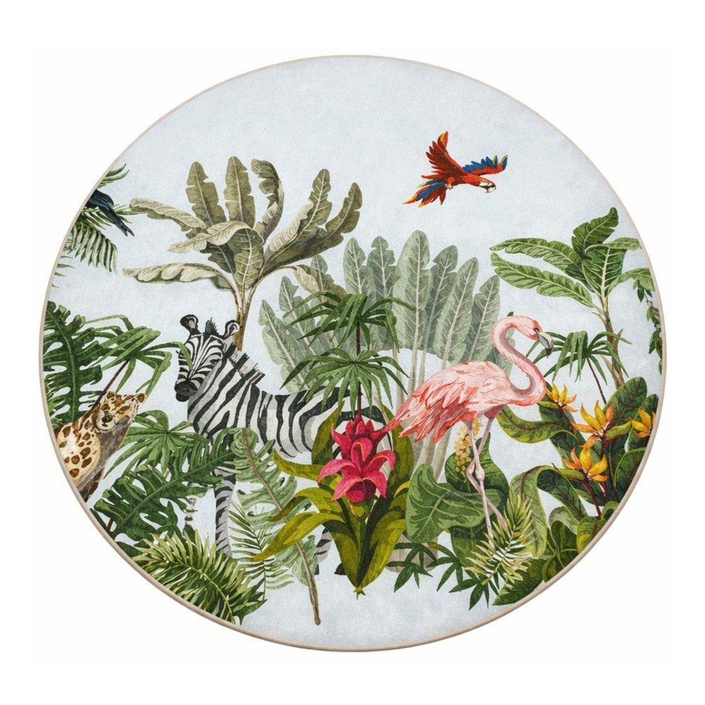 Mosható gyerek szőnyeg ø100 cm Jungle – Mila Home