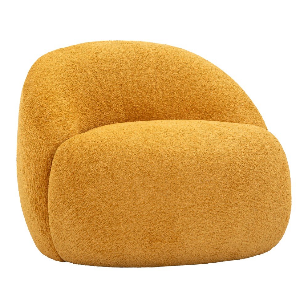 Mustársárga buklé fotel Ginerva – Mauro Ferretti