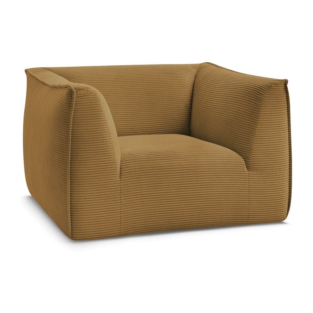 Mustársárga kordbársony fotel Giorgia – Bobochic Paris