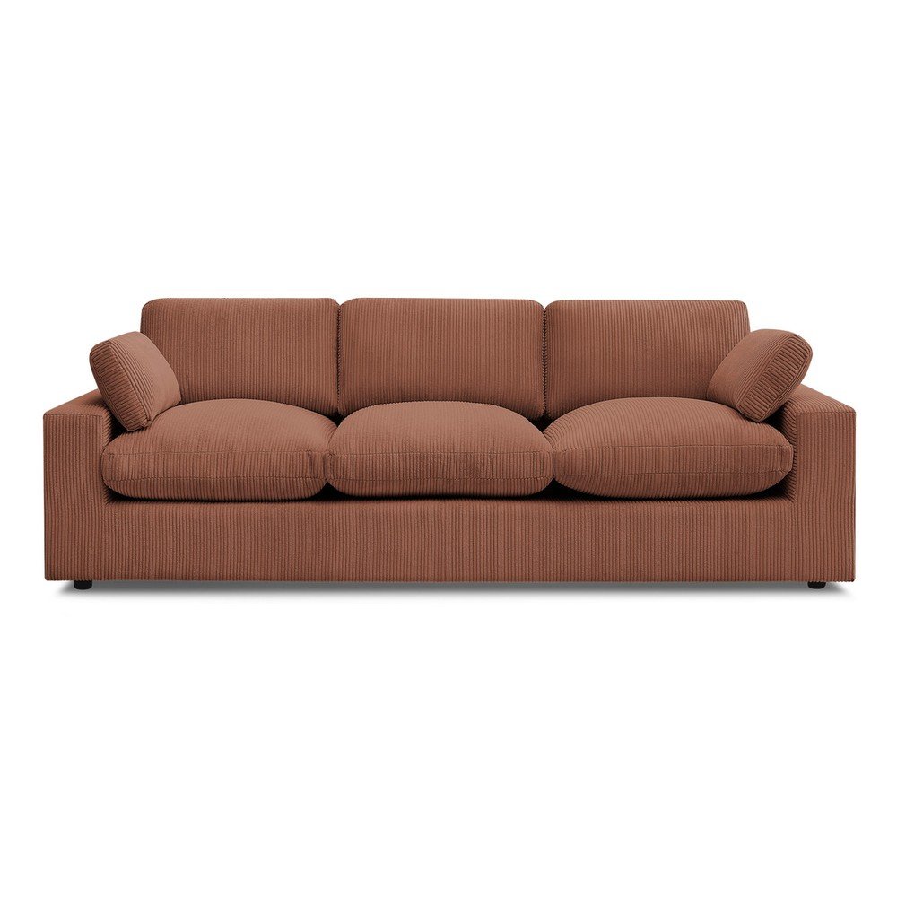 Narancssárga kordbársony kanapé 250 cm Belair – Bobochic Paris