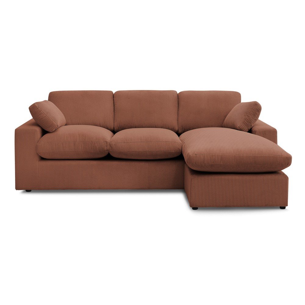 Narancssárga kordbársony sarokkanapé Belair – Bobochic Paris