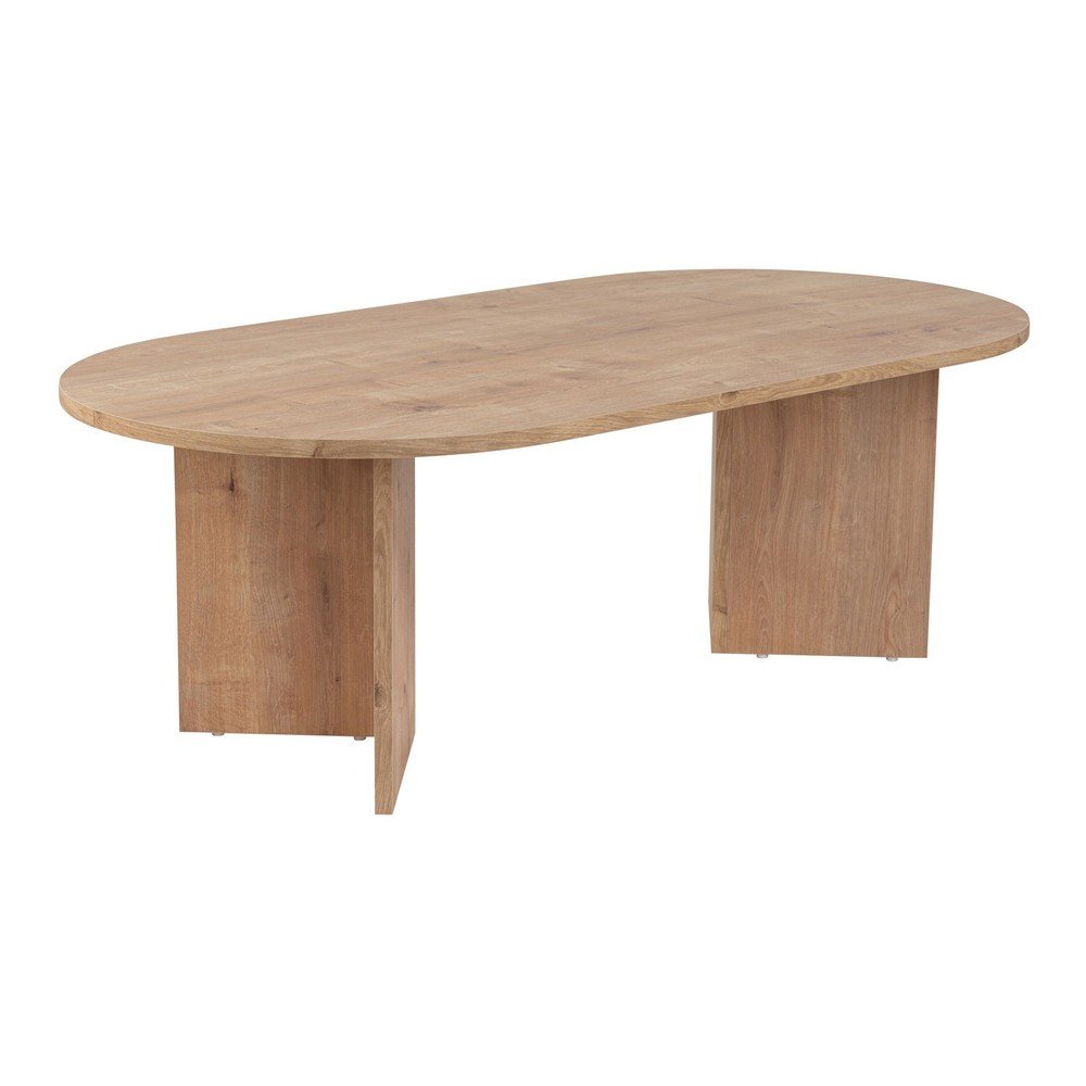 Natúr színű dohányzóasztal tölgyfa dekorral 60x119 cm Sable – Kalune Design