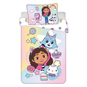 Pamut gyerek &aacute;gyneműhuzat baba&aacute;gyhoz 100x135 cm Gabby's Dollhouse "Sugar Dream" &ndash; Jerry Fabrics