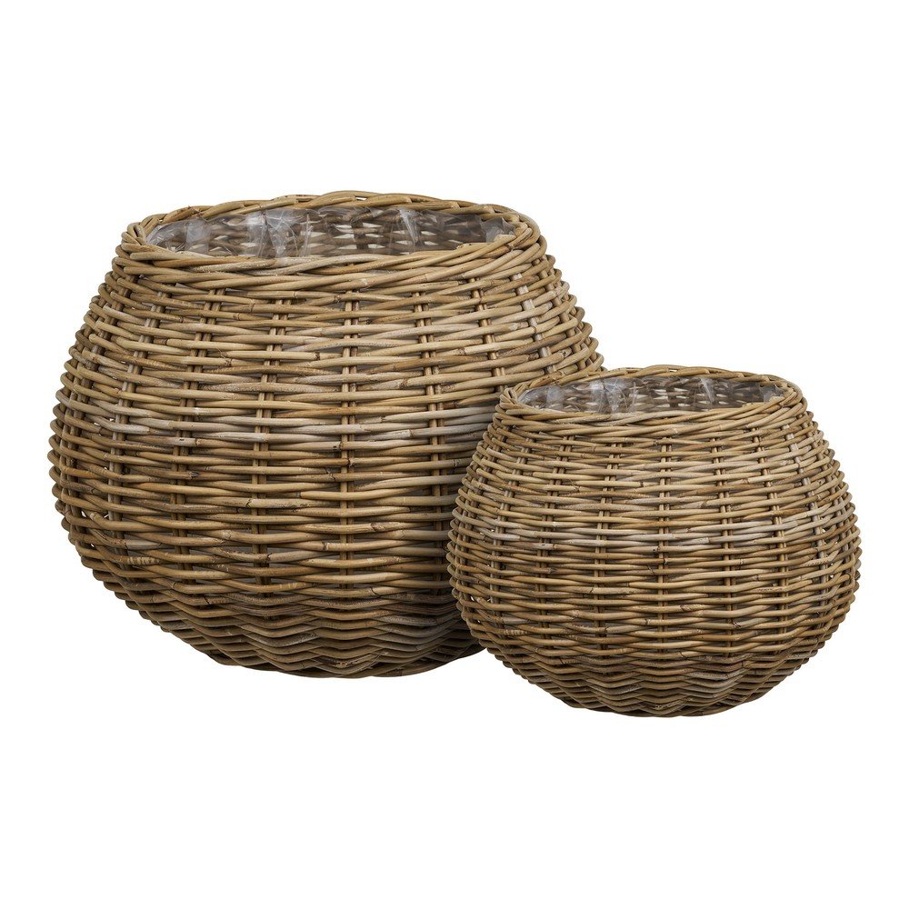 Rattan kaspó szett 2 db-os ø 57 cm Melaka – House Nordic