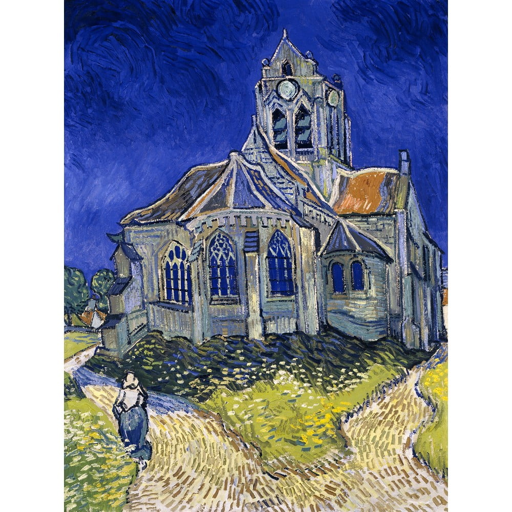 Reprodukciós kép 50x70 cm The Church at Auvers