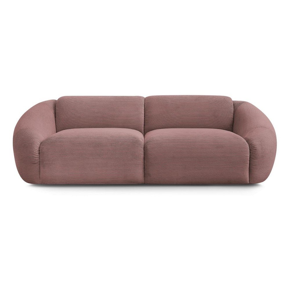 Rózsaszín kordbársony kanapé 250 cm Tina – Bobochic Paris
