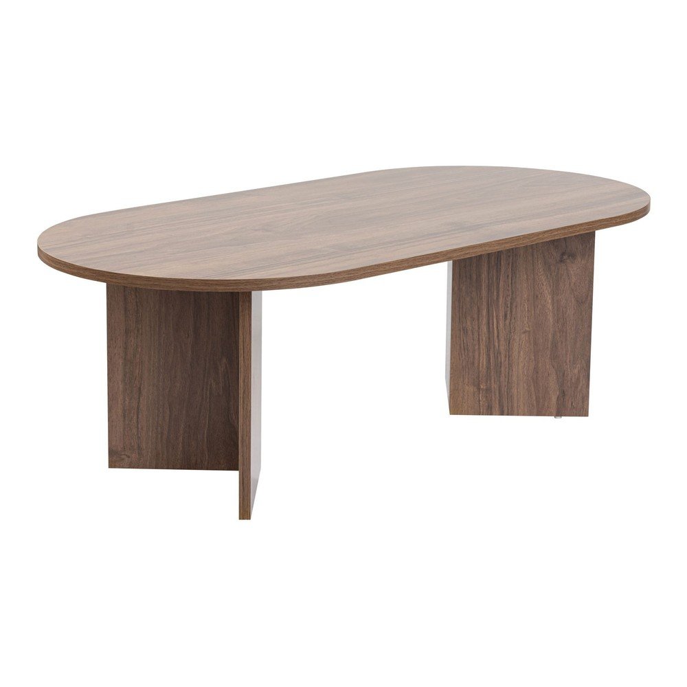 Sötétbarna dohányzóasztal diófa dekorral 60x119 cm Sable – Kalune Design