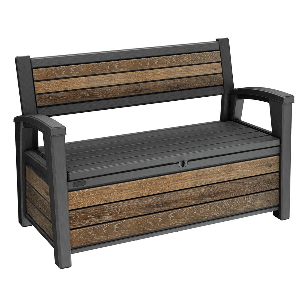 Sötétbarna műanyag kerti pad Deco – Keter