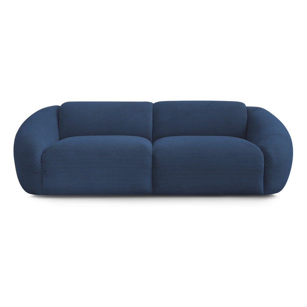 Sötétkék kordbársony kanapé 250 cm Tina – Bobochic Paris
