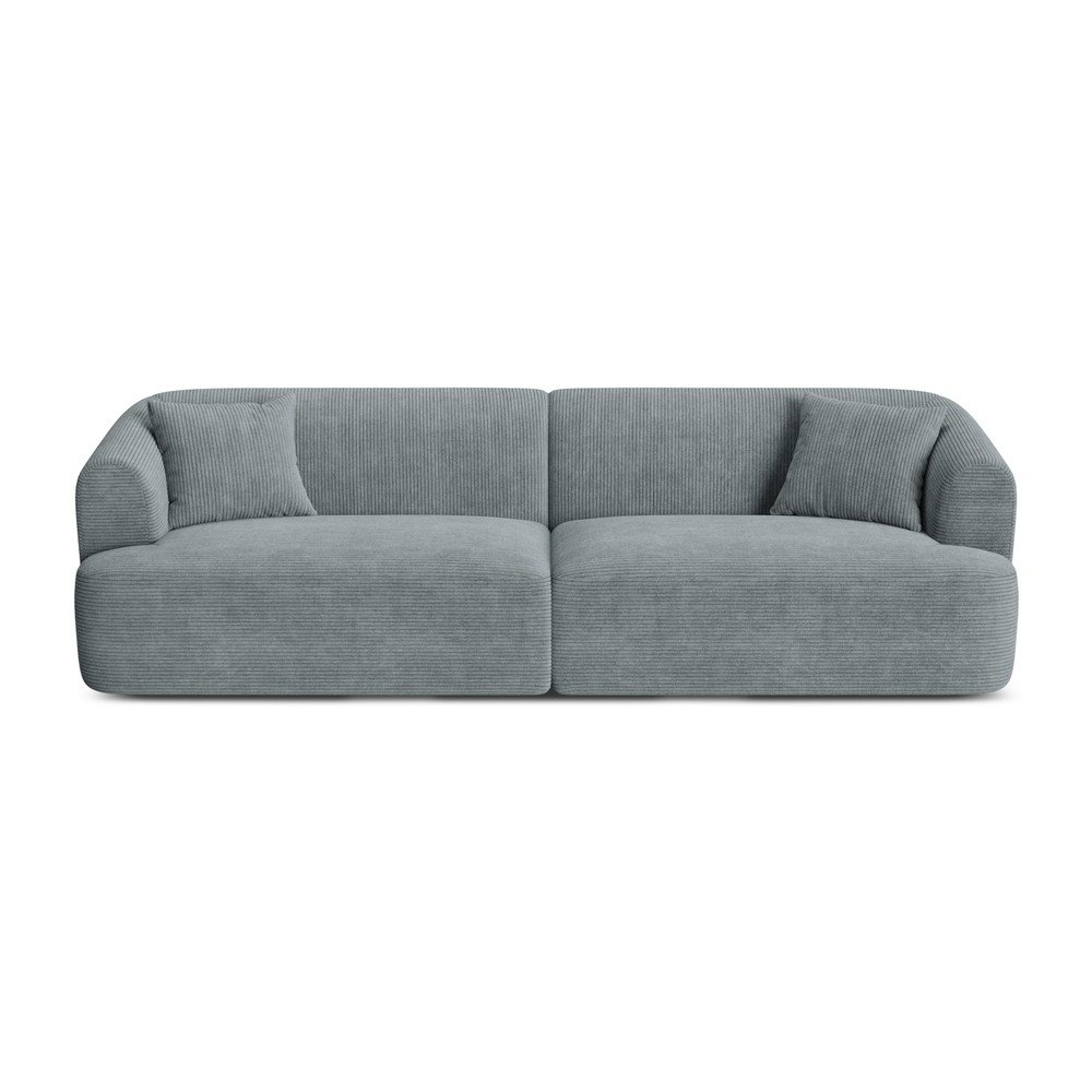 Sötétszürke kordbársony kanapé 255 cm Campi – Cosmopolitan Design