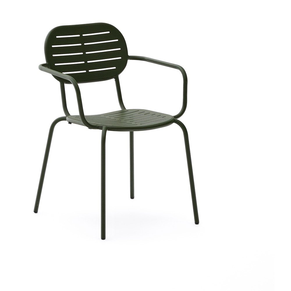 Sötétzöld fém kerti szék Brai – Kave Home