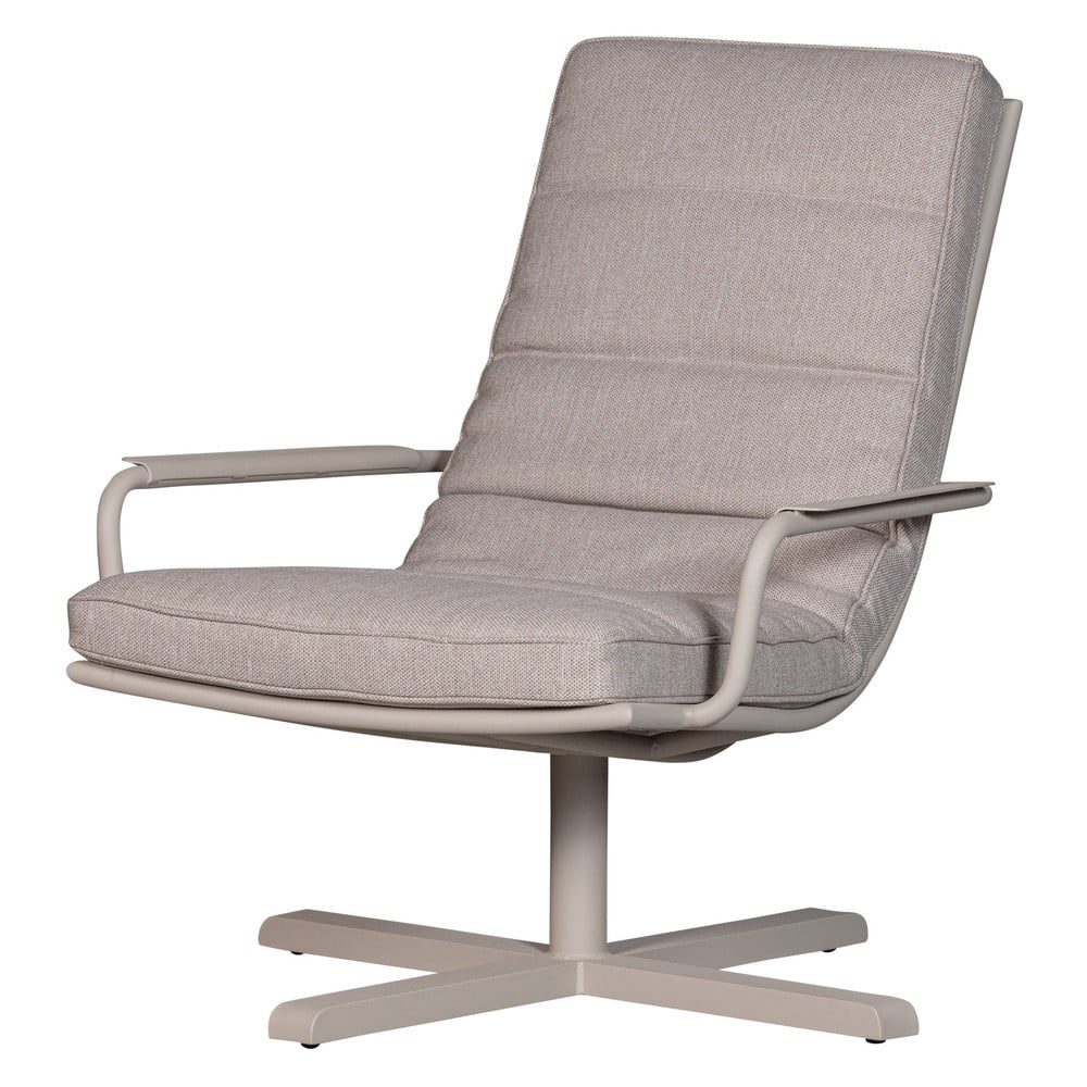 Szürkésbézs fém-párnázott kerti fotel Coosa – WOOOD