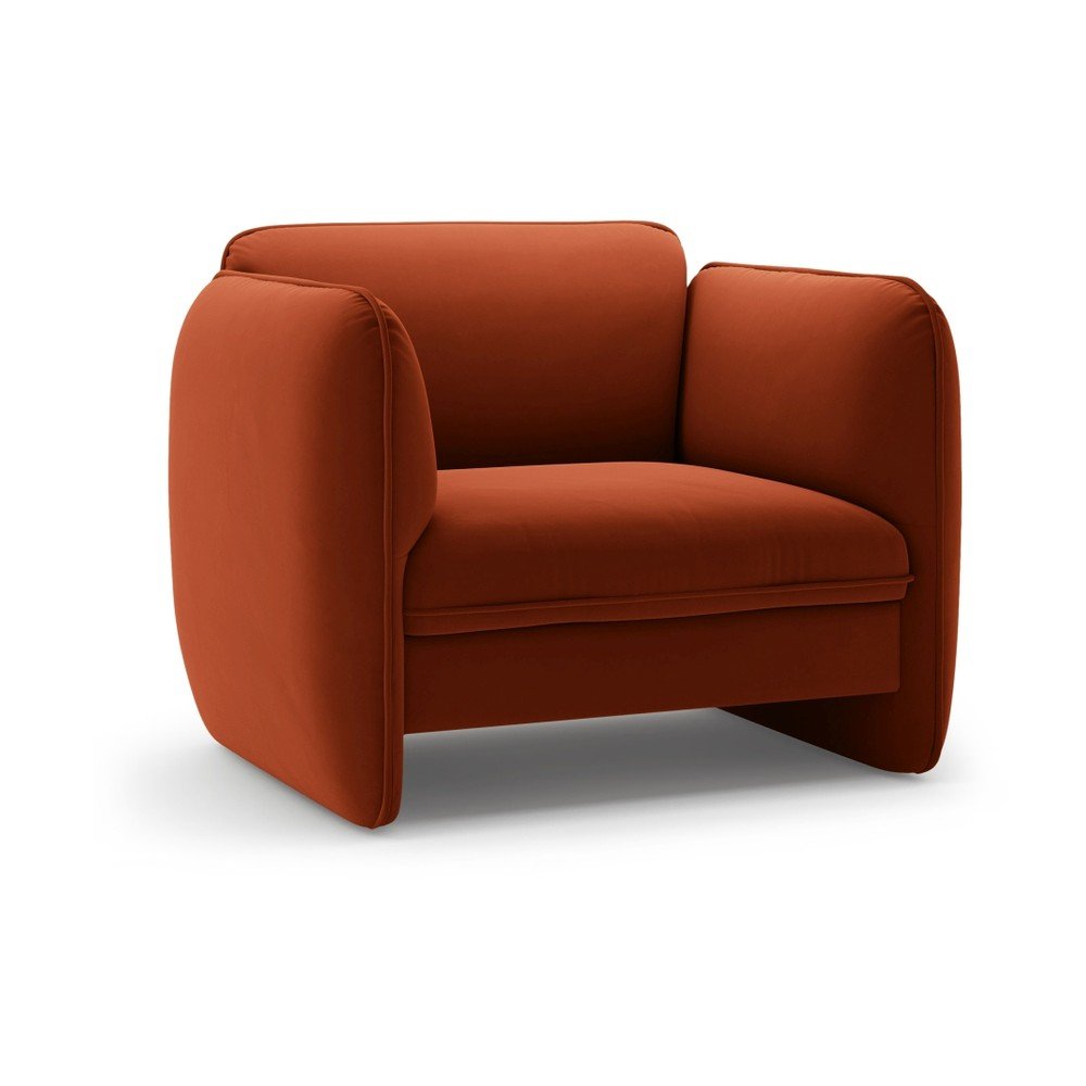 Téglavörös bársony fotel Georgia – Micadoni