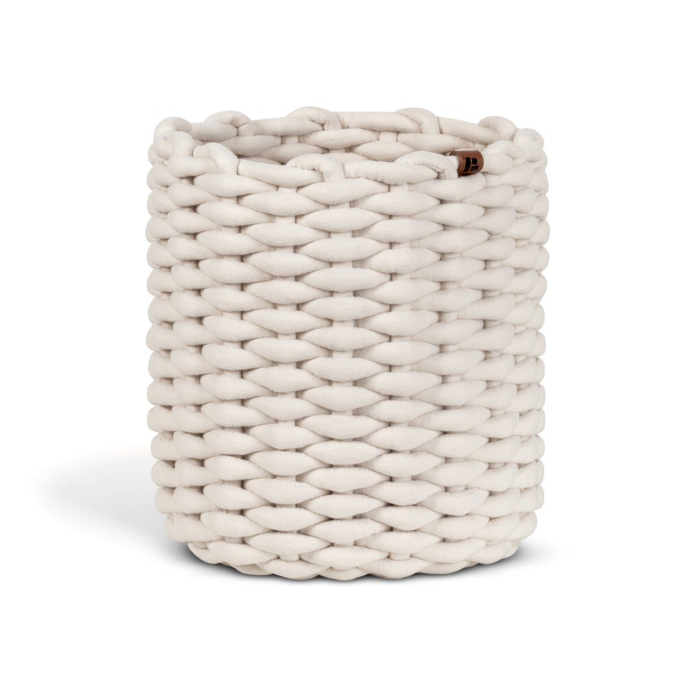 Textil tárolókosár ø 25x25 cm Peach Skin Round M – Bigso