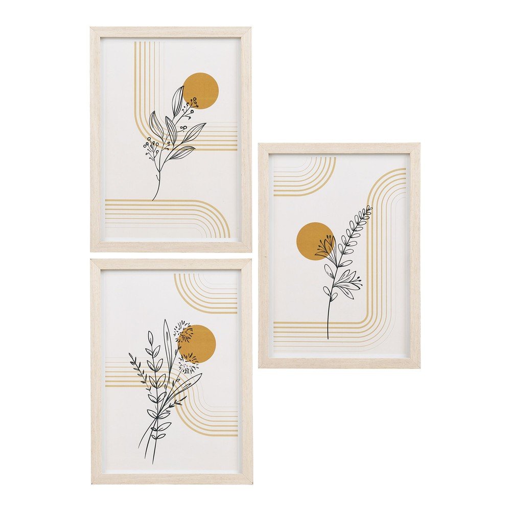 Világos natúr színű fali képkeret szett 3 db-os 21x30 cm Madison – House Nordic