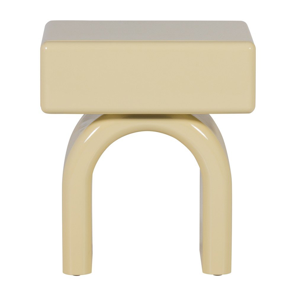 Világossárga fényes éjjeliszekrény Zorel – WOOOD