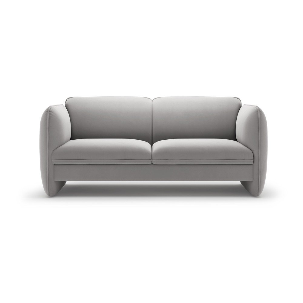 Világosszürke bársony kanapé 168 cm Georgia – Micadoni