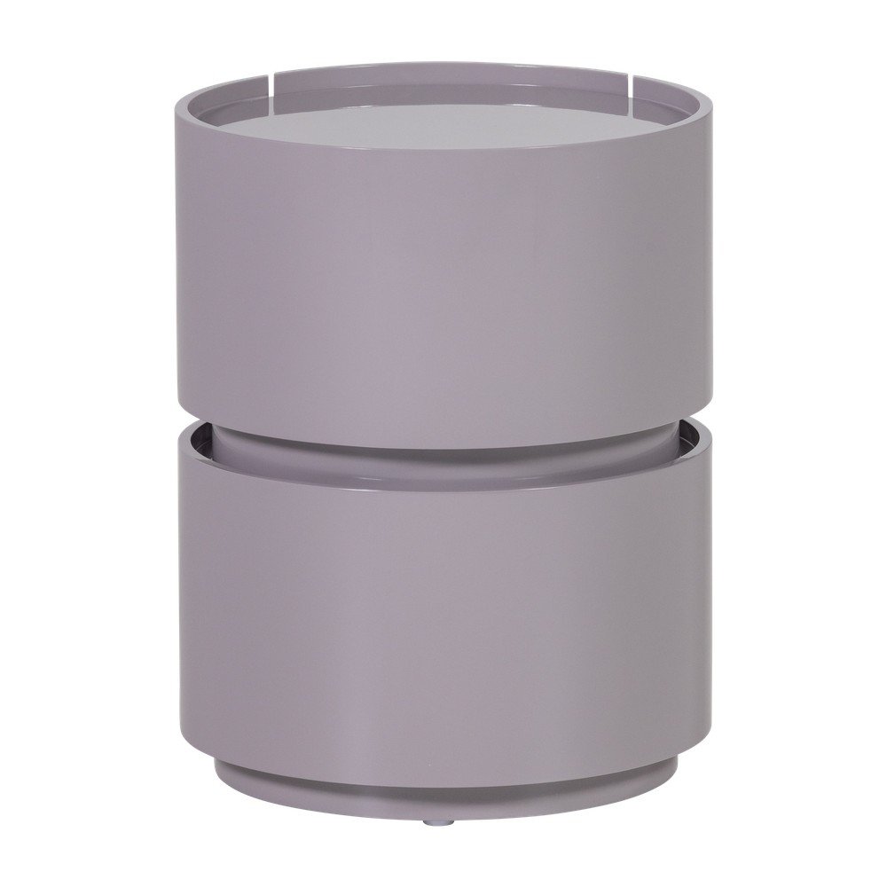 Világosszürke fényes éjjeliszekrény Lunex – WOOOD