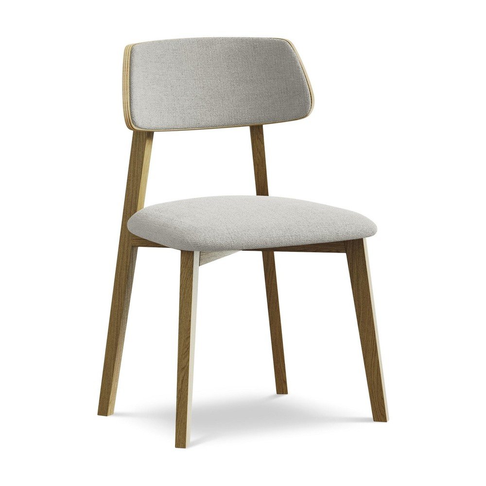 Világosszürke tömörfa étkezőszék Niu – Makamii