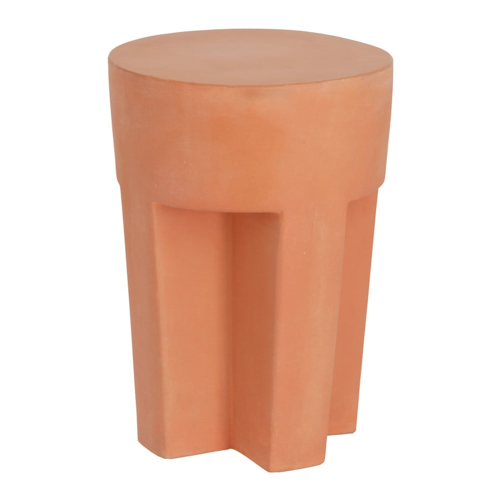 Vilena terrakotta színű beton kerti tárolóasztal