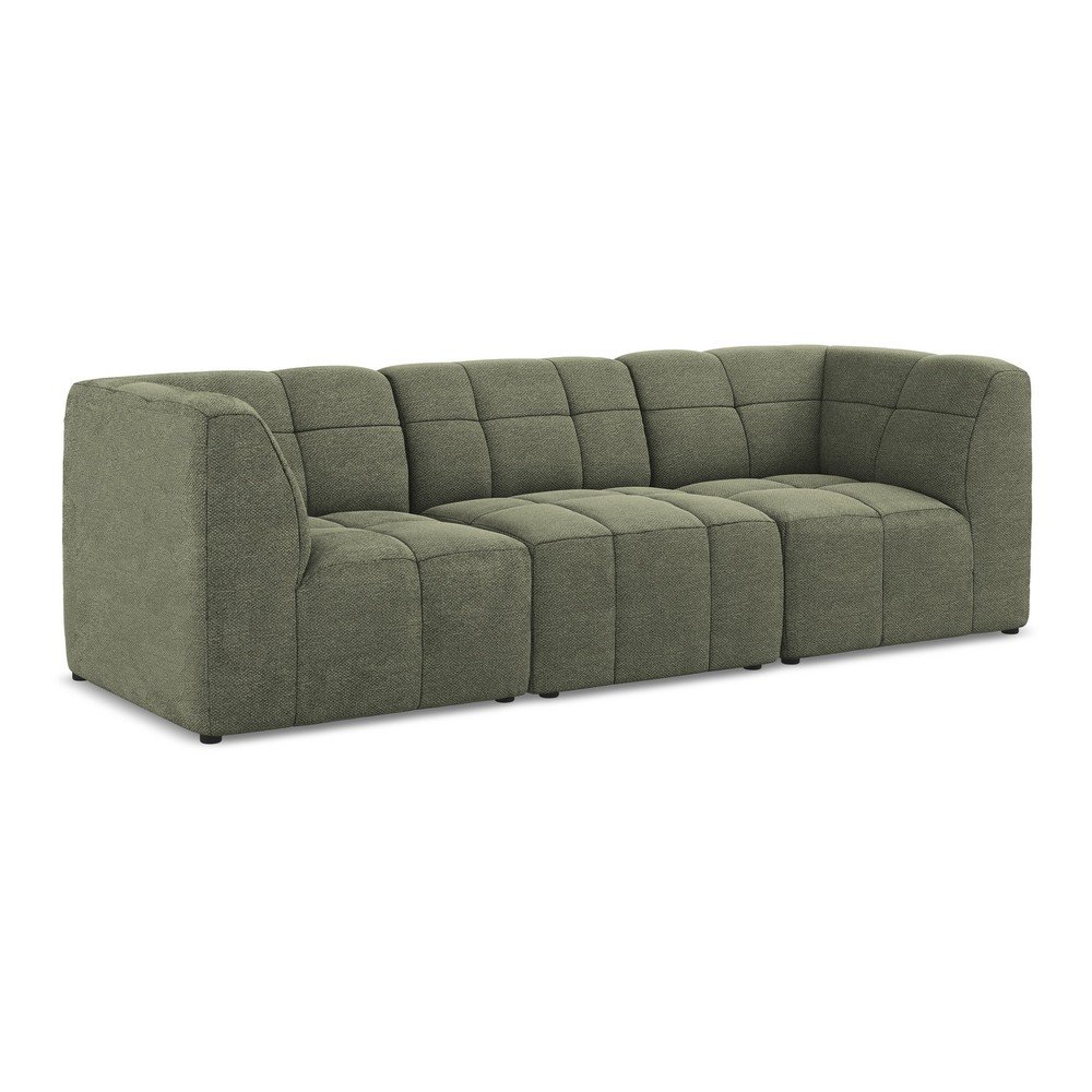 Zöld buklé kanapé 255 cm Aloha – Makamii