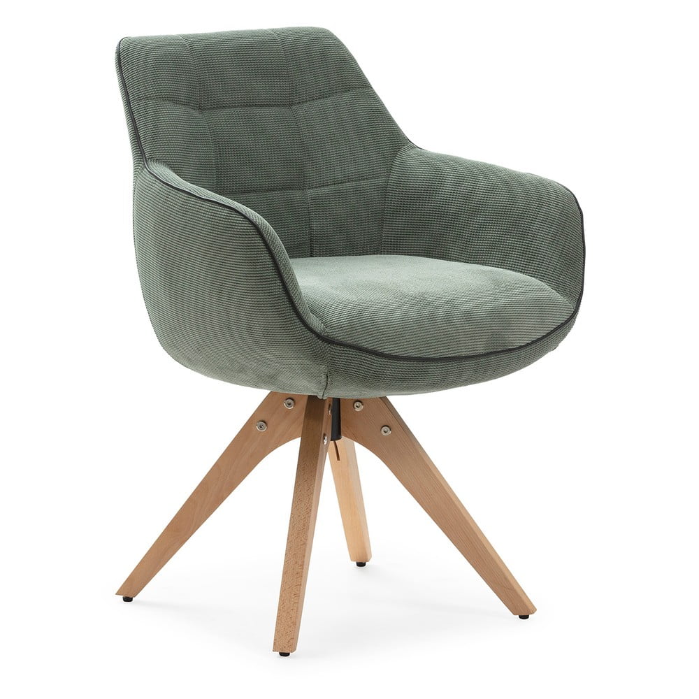 Zöld kárpitozott karfás étkezőfotel szett 2 db-os Donatelo – Marckeric