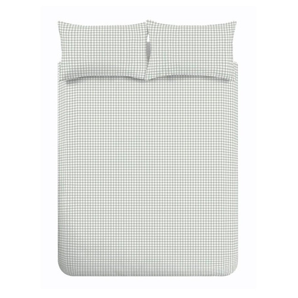 Zöld kétszemélyes-hosszabbított háromrészes ágyneműhuzat 230x220 cm Bamford Gingham Check – Catherine Lansfield
